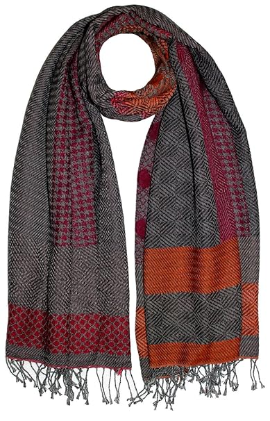Lorenzo Cana XXL Herren Schaltuch 90 cm x 190 cm 50% Baumwolle 30% Modal 20% Wolle Naturfasern Herrenschal Markenschal mit Fr