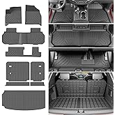 powoq 8 Seats Floor Mat Compatible with 2024-2026 Chevy Traverse Cargo Mat 25-26 GMC Acadia Floor Liner TPE Cargo Trunk Liner Replacement for 2024-2026 Chevy Traverse Accessories