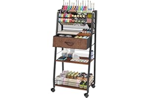 Homsorout 3 Tier Rolling Cart - Metal Utility Cart with Storage Drawer and Wheels, Versatile Art & Craft Organizer for Home, Office, or Studio - Ideal for Storing Brushes, Paints, and Supplies