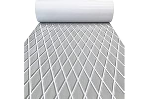 KXKZREN EVA Foam Boat Flooring Decking Sheet 6mm Thick Diamond Anti-Slip Marine Flooring Mat Self Adhesive Deck Pad for Bass Boat Yacht Motorboat RV Cooler Tops, 74.8"x27.6" / 93.8"x43.9"
