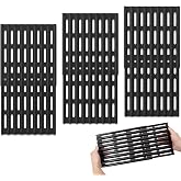 Outdoor Bazaar 3-Pack Adjustable Cooking Grates &ndash; 8" Wide Universal Replacement Grill Grid for BBQ Grills, Universal Cooking Grates for Gas Grills, Extends from 12" to 19" in Depth, Porcelain Steel