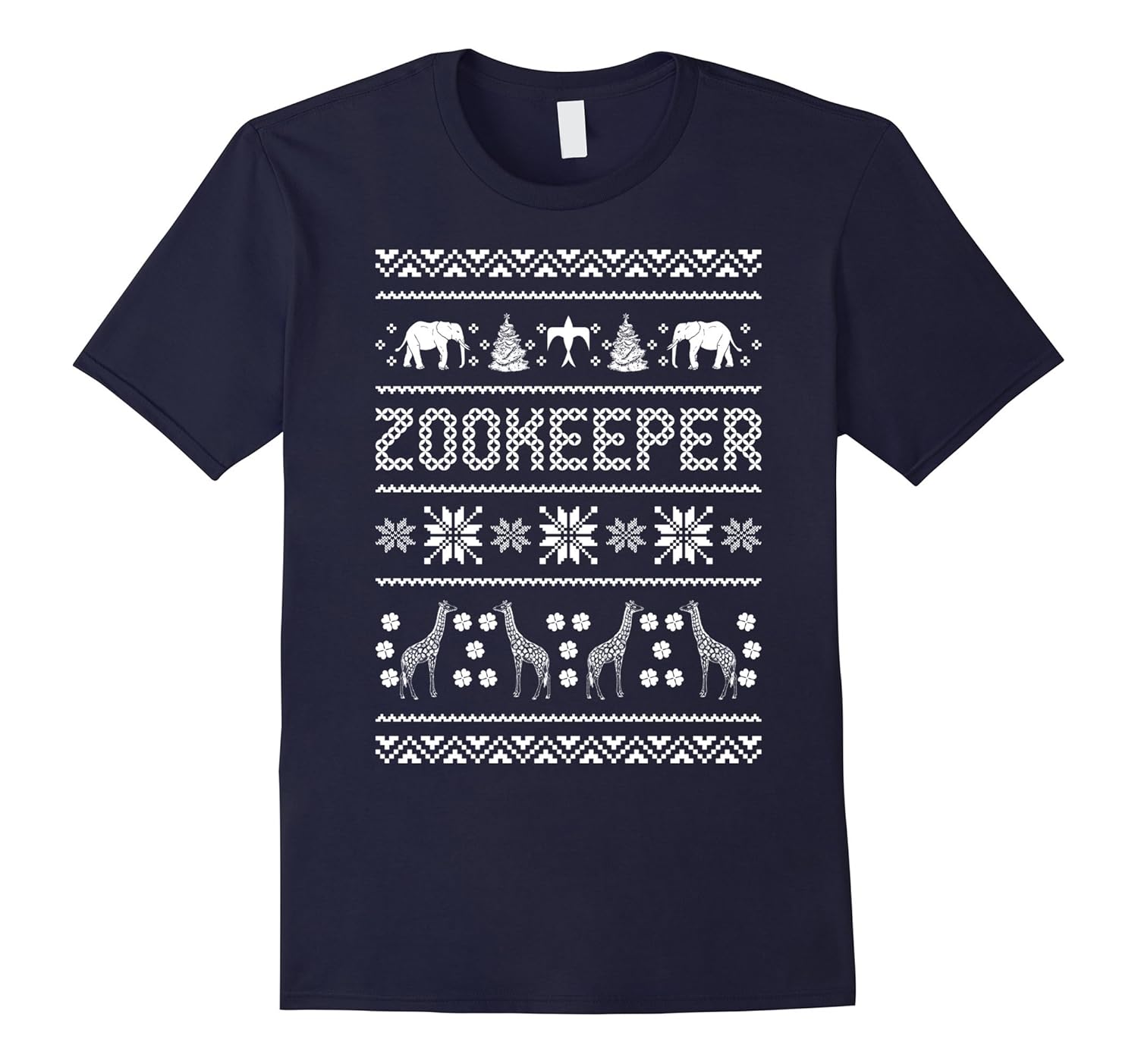 Zookeeper Ugly Christmas Sweater Xmas Animals T-shirt-ANZ