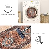 SHACOS Extra Long Hallway Runner Rug 60 x 305 cm Non Slip Red Boho view 8