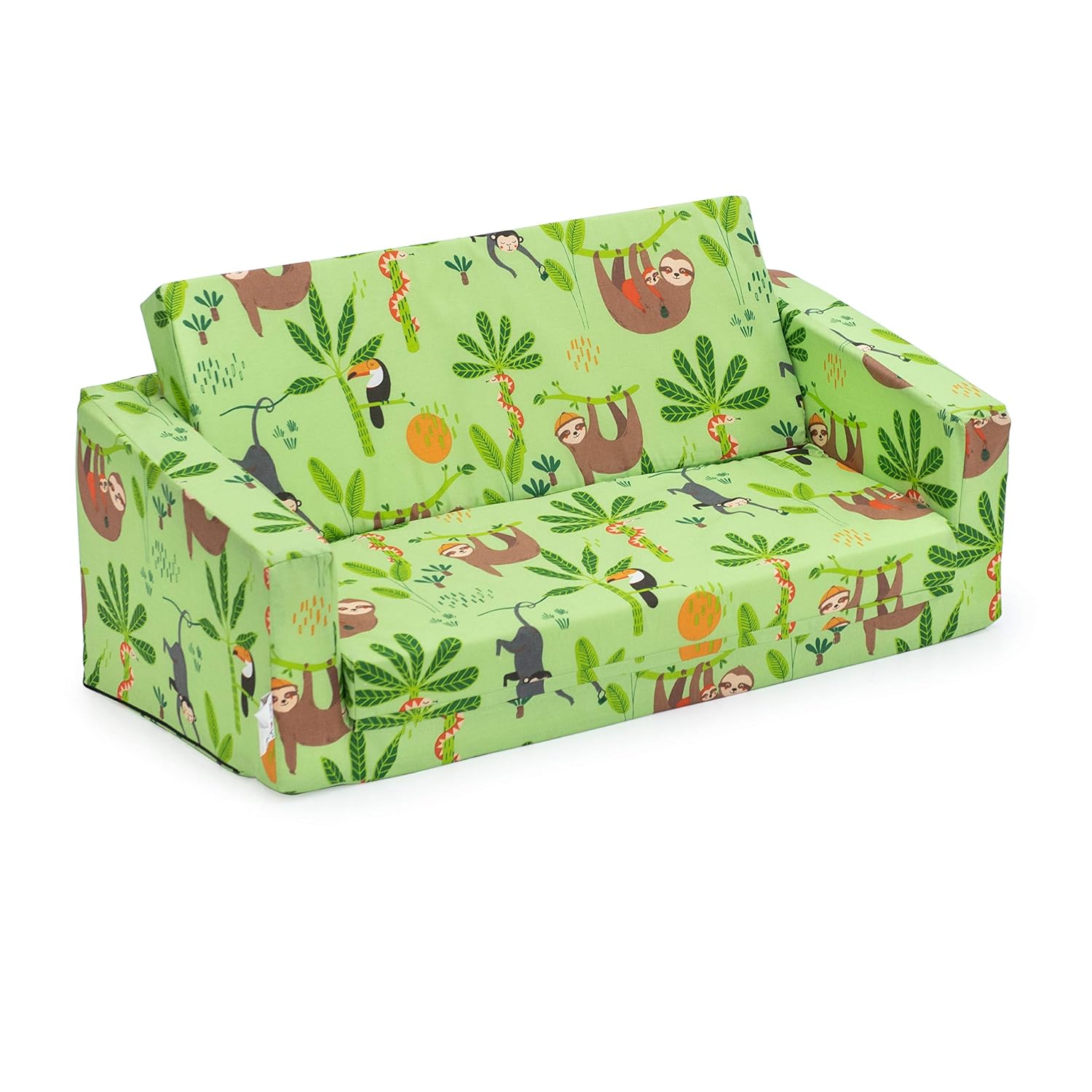 Kids Sofa Bed Seat Chair Great For Playroom Kidsroom Living Room Ready Steady Bed Kids Children Mini Fold Out Lounger Ergonomically Designed Rainforest Sofas Toddler Furniture Umoonproductions Com