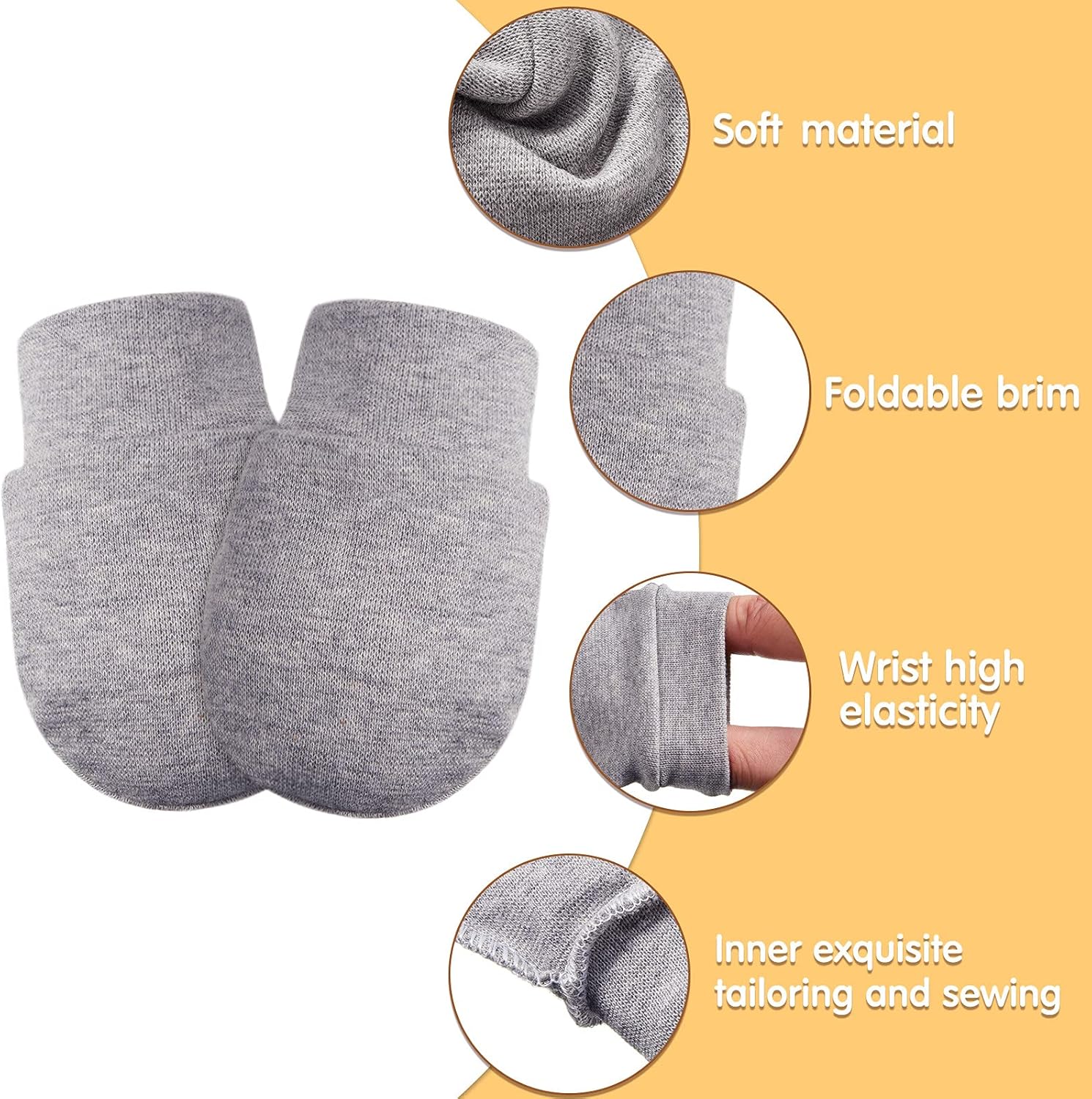 18 Pairs of Newborn Baby Mittens Infant Toddler Gloves No Scratch Mittens Cotton Gloves for 0-6 Months Baby Boys Girls (Dark Color): Clothing