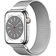 Original Stainless Steel Loop for Apple Watch Band 38mm 40mm 41mm 42mm 44mm 45mm 49mm, Magnetic Clasp Replacement Bands for iwatch Series Ultra SE 8 7 6 5 4 3 2 1, Women & Men Watch Strap for Apple
