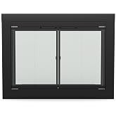 Stanbroil Fireplace Glass Bi-fold Style Door, Black, Large | Decorative Fireplace Screen Door for Fireplace Accessories