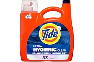Tide Ultra Hygienic Clean Liquid Laundry Detergent, Original Scent, 83 Loads, Removes visible and invisible dirt, Laundry Det