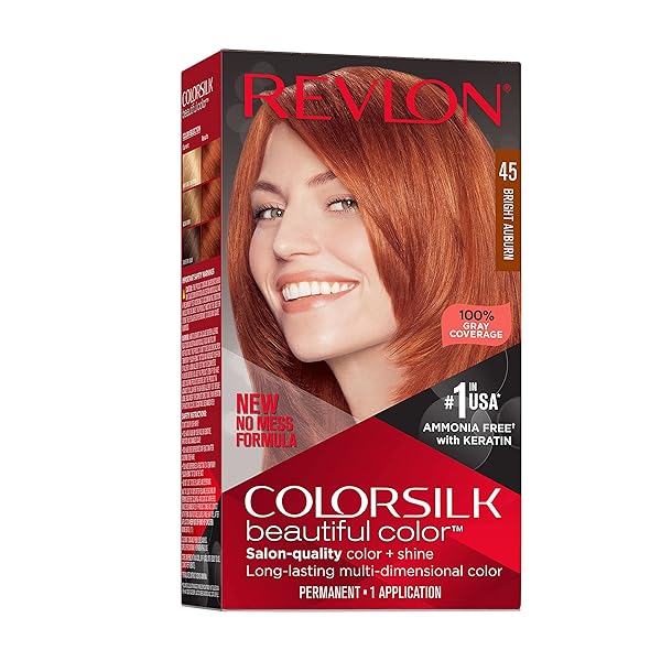 REVLON COLORSILK BEAUTIFUL COLOR PERMANENT HAIR COLOR, LONG-LASTING...