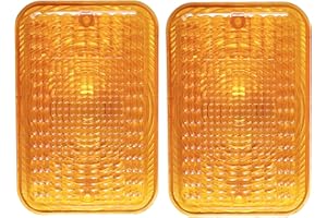 Fakojer 2X LVU18745 Amber Light Lens Compatible with John Deere Tractor 1023E 1025R 1026R 2025R 2027R 2032R 2038R 2305 2520 4066M 4105 4120 4200 (2X LVU18745)