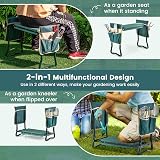 TANGZON Foldable Garden Kneeler & Seat, 2-in-1 Stool with Tool Pouch view 4
