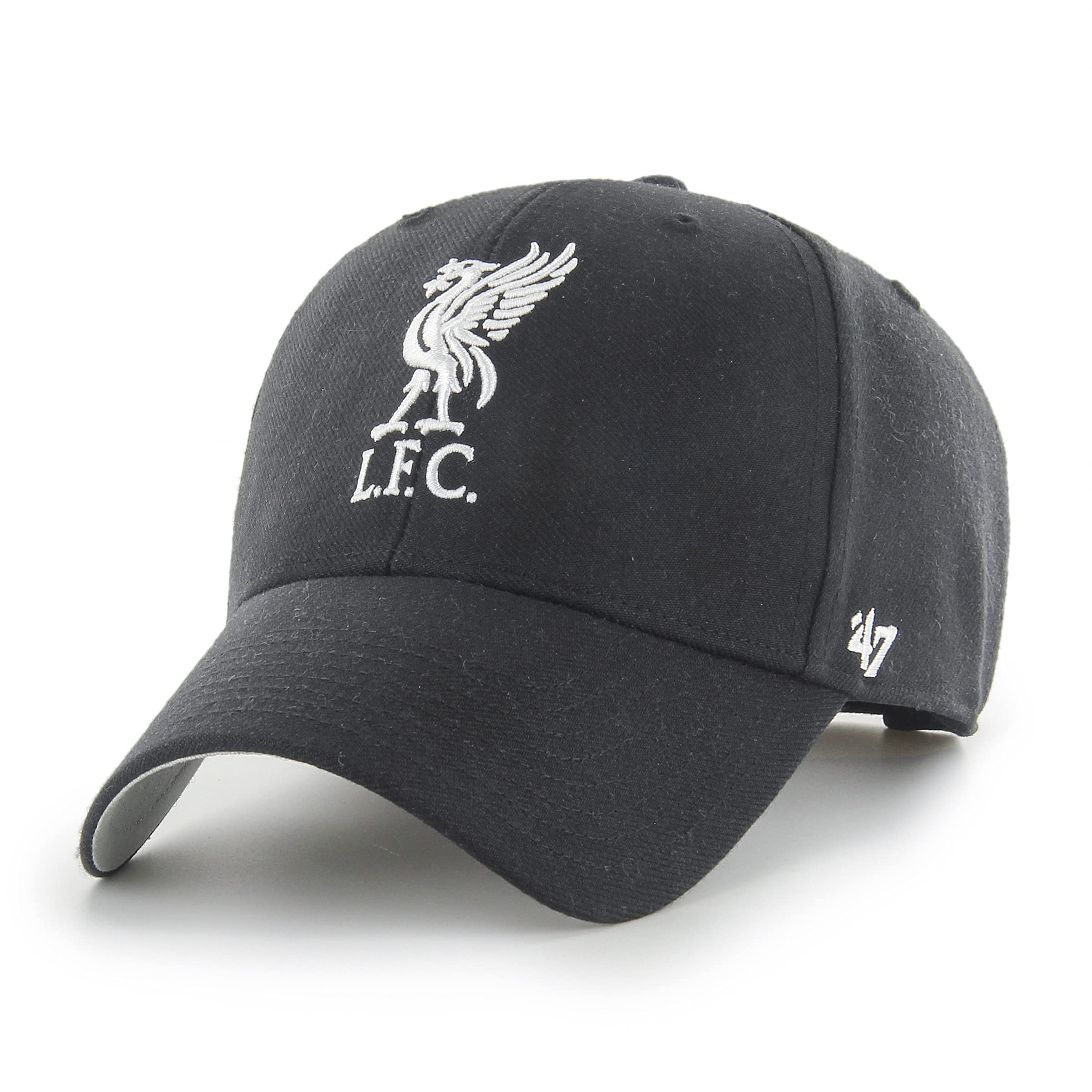 47 Liverpool FC EPL MVP Unisex Baseball Cap, Adjustable, White Logo, Black