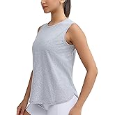 THE GYM PEOPLE Women's Workout Tank Tops Loose Fit Sleeveless Breathable Yoga Shirts with Side Slits