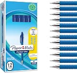 Paper Mate Flexgrip Ultra Retractable Ballpoint Pens 1.0mm Blue 12 Count