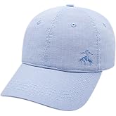 Brooks Brothers Men&rsquo;s Cotton Baseball Cap with Oxford Striped Lining &amp; Tonal Logo &ndash; Adjustable Hat for Warm Weather Outings