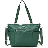 Baggallini Essential Laptop Tote - Work Tote Bag with Laptop Sleeve - Lightweight Travel Crossbody Shoulder Bag for Women