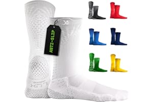 LUX Sports Thin Grip Socks for Cleat Sports - Moisture-Wicking Anti Slip Socks for Men & Women - Soccer, Football, Baseball