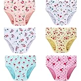 Family Feeling Girls' 100% Cotton Underwear - Comfortable & Breathable Panties for Kids