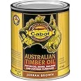 Cabot Australian Timber Oil Wood Stain and Protector, Jarrah Brown, 1 Quart