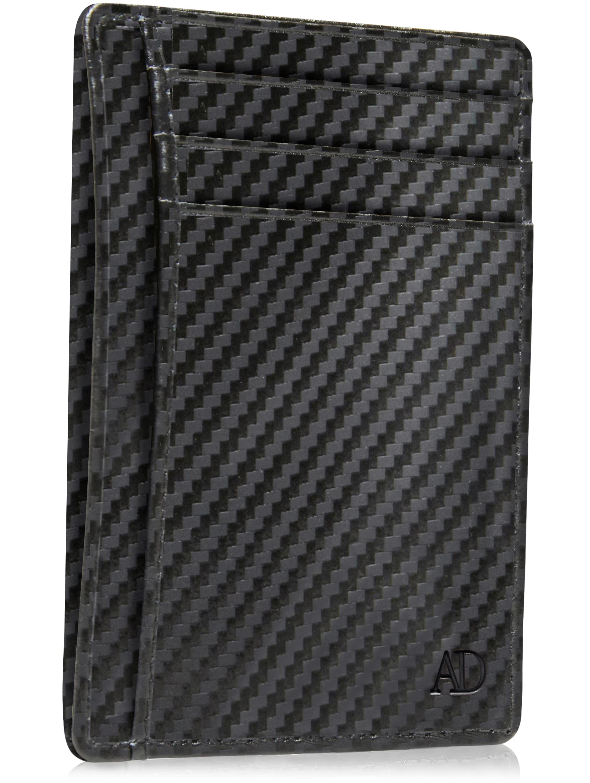 Access Denied Slim Minimalist Wallets for Men & Women - Leather Front Pocket Thin Mens Wallet RFID Credit Card Holder Gifts for Men