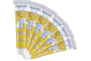 SUMEITANG 6PCS Gold Face Body Glitter Gel，Holographic Chunky Sequins Body Glitter Paint for Party Singer Concerts Music Festival Rave Accessories for Girls Women Face Body DIY Sparkling Makeup