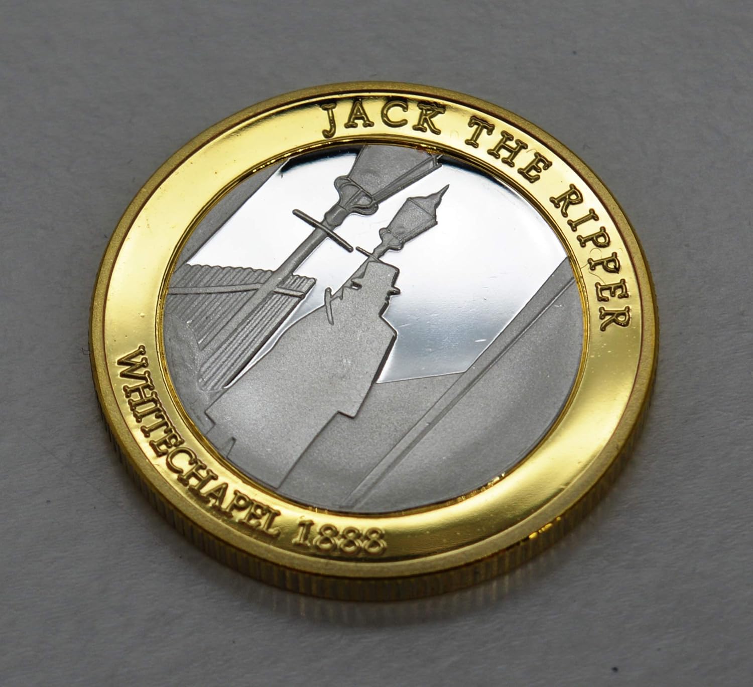 The Commemorative Coin Company JACK THE RIPPER Fine Silver & 24ct Gold 'Dual Metal' Commemorative in Capsule. Whitechapel - Image 5