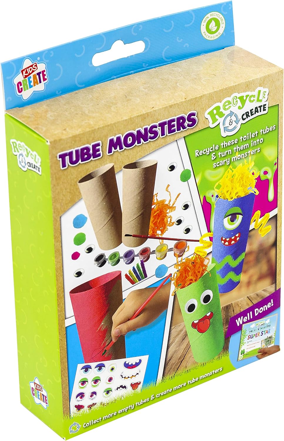 Kids Create - Recycled Paint Your Own Tubes - Kids Craft Tube Pets - Arts and Crafts Set for Kids - Children's Craft and Design Kit - Image 4