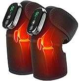 MOAJAZA Knee Massager with Heat and Vibration, Heating Pad for Knee Shoulder Elbow, Heated Knee Brace for Arthritis with Massage