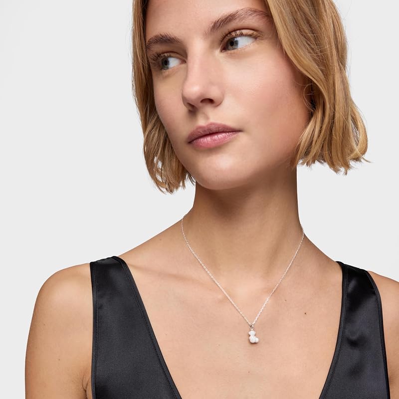 Pendentif ours en argent diamanté pour femme, collection Bold Bear