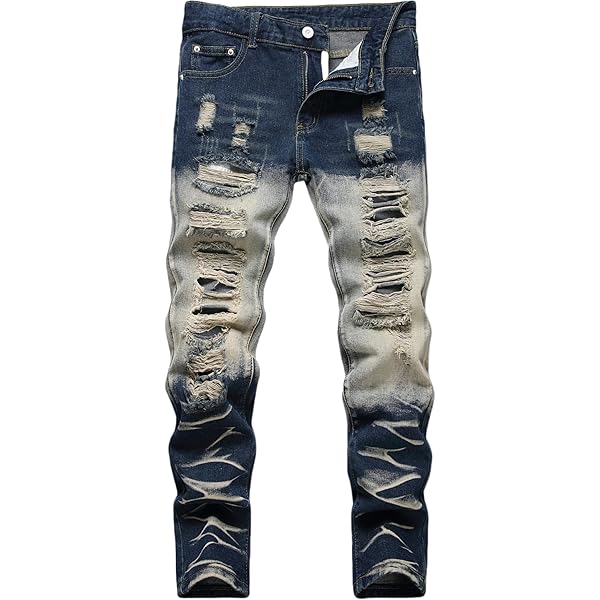 Amazon.com: Lanscadran Boy's Ripped Distressed Skinny Fit 5