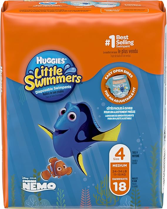 Huggies Little Swimmers Disposable Swim Diapers, Swimpants, Size 4