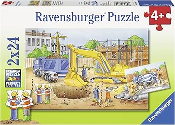 Ravensburger Puzzles Construction Site, Multi Color (2 x 24 Pieces)
