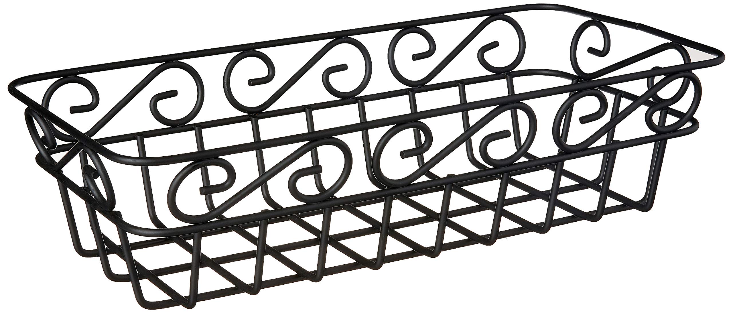 spectrum 39110 Scroll Bread Basket, Black