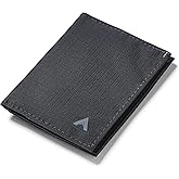 Allett Hybrid Card Wallet, Jet Black | Nylon, RFID Blocking, Vertical Layout | Minimalist, Bifold, Card Holder, Water Resistant, Thin, Front Pocket | Holds 3-10+ Cards, Cash