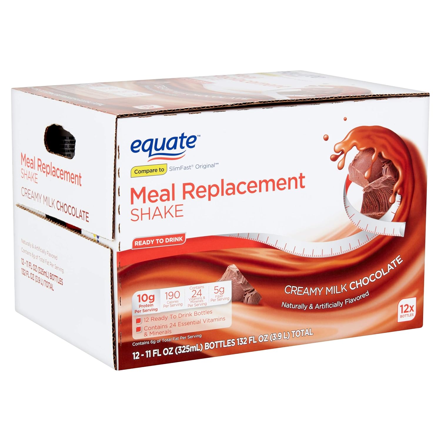 Equate Meal Replacement Shake Creamy Milk Chocolate 11 Fl Oz 12 Count Pack Of 2 Amazon Com Grocery Gourmet Food