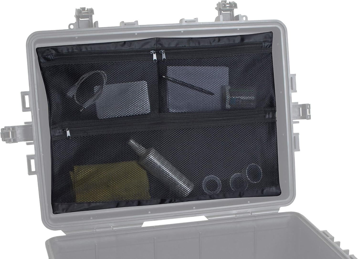 B&W Outdoor - Convenient Case Lid Mesh Pocket for B&W Outdoor Transport Case Type 6500 and 6800, Black, Type 6500, 6800 - Image 3