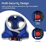 BELLA & PAL Dog Harness and Rope Lead Set XS Breathable Reflective Blue Grey view 3