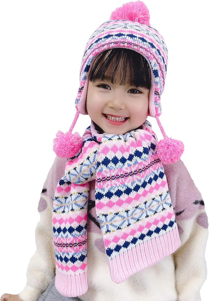 hat and scarf set baby girl