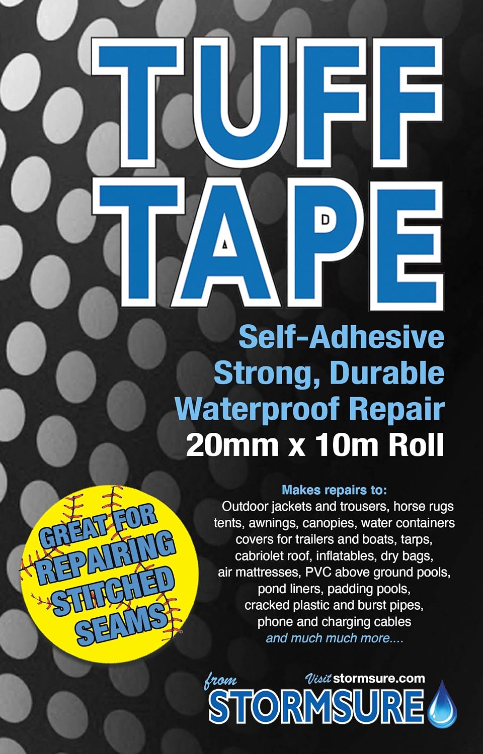 TUFF Tape Waterproof Self-Adhesive Repair Tape 20mm Width Roll (10m) - Waterproof, Clear and Durable with Anti-Tear Design - Image 3