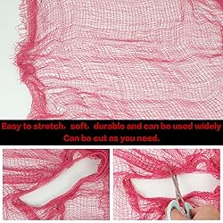 Qtisky Set of 5 Pink Halloween Gauze Decor, Indoor