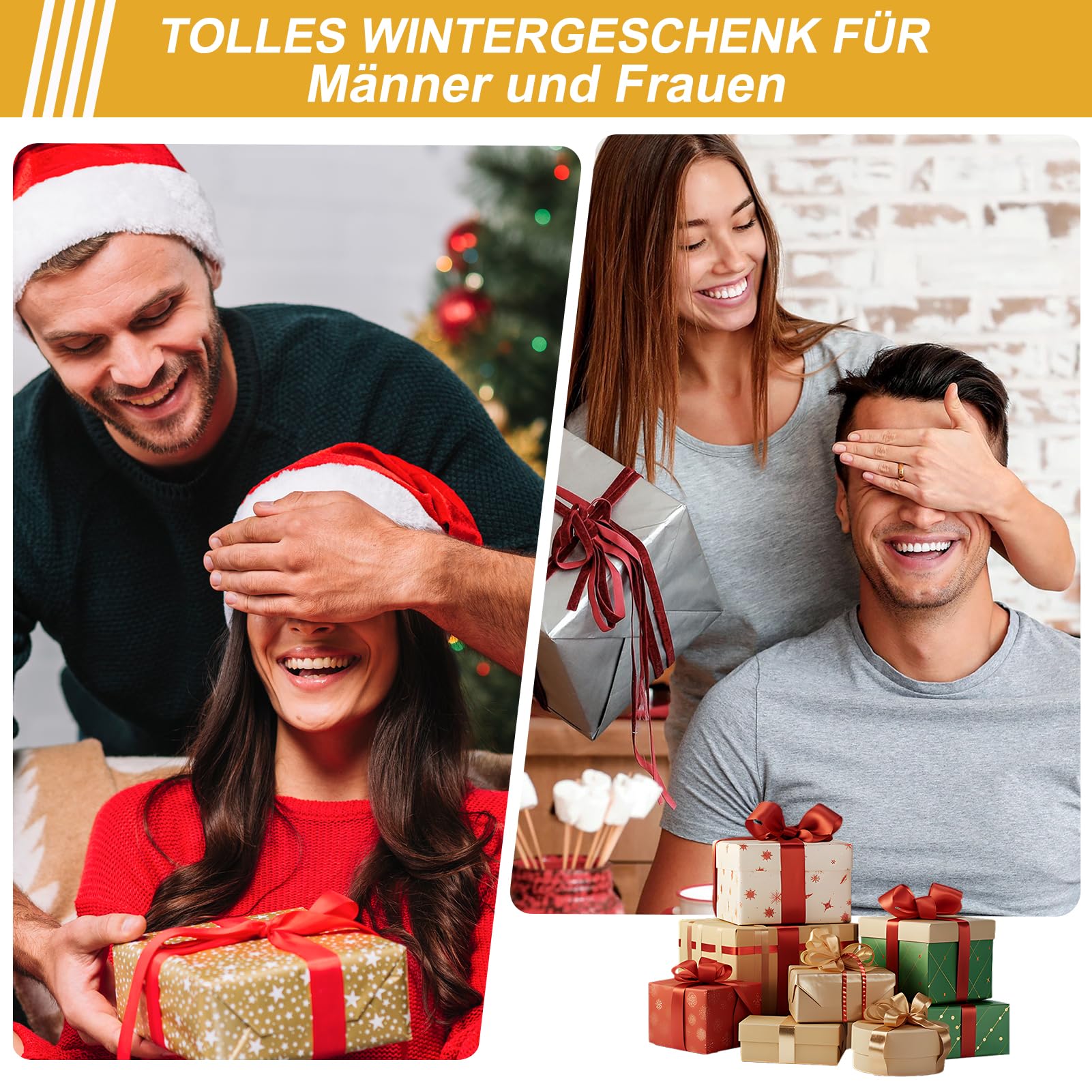Kiiwah 2 Stück Winter Schlauchschal für Herren Damen, Weiches Halswärmer Halstuch Winddichte Multifunktionstuch für Outdoor Motorrad Fahrrad Indoor Aktivitäten 7
