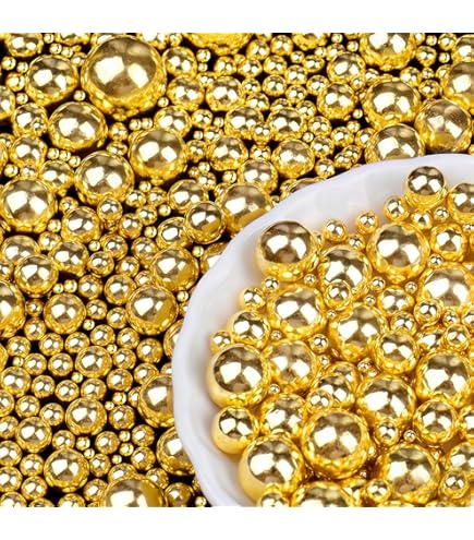 Amazon.com: 130g Edible White Pearl Sprinkles for Cake Decorating