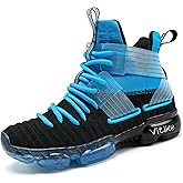 JMFCHI Kids Basketball Shoes High-top Sports Shoes Sneakers Durable Lace-up Non-Slip Running Shoes Secure for Little Kids Big Kids and Boys Girls