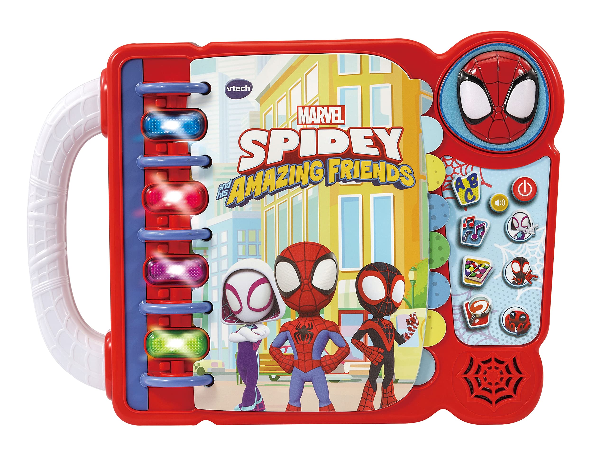 VTech Spidey and His Amazing Friends: Spidey Learning Book, Official Spidey Book, Interactive Childrens Book, Educational Activity Toy, 4 Learning Modes, Gift for Ages 2, 3, 4+ Years, English Version
