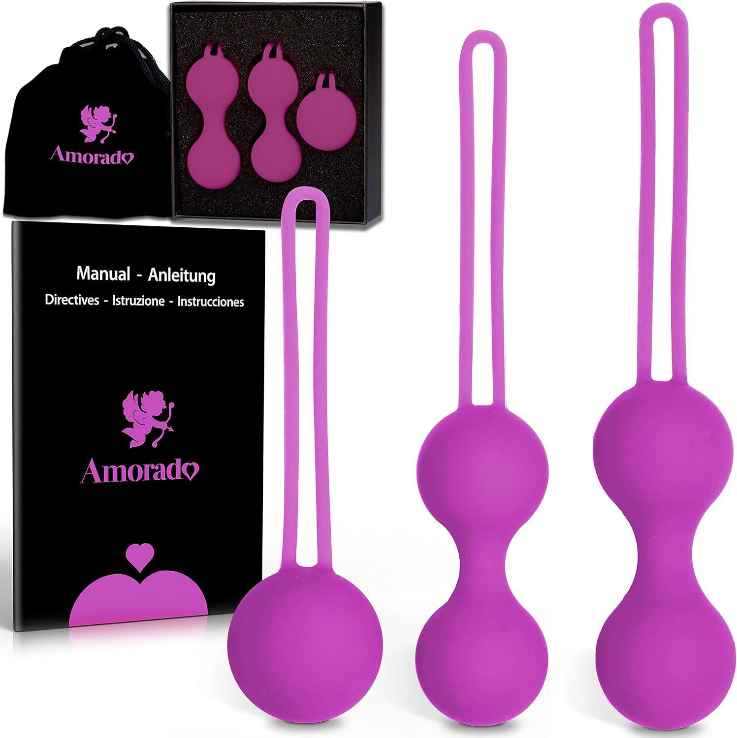 Kegel Exercise Weights for Women, The Perfect Set for Pelvic Floor Training and Bladder Control, for Beginners and Advanced