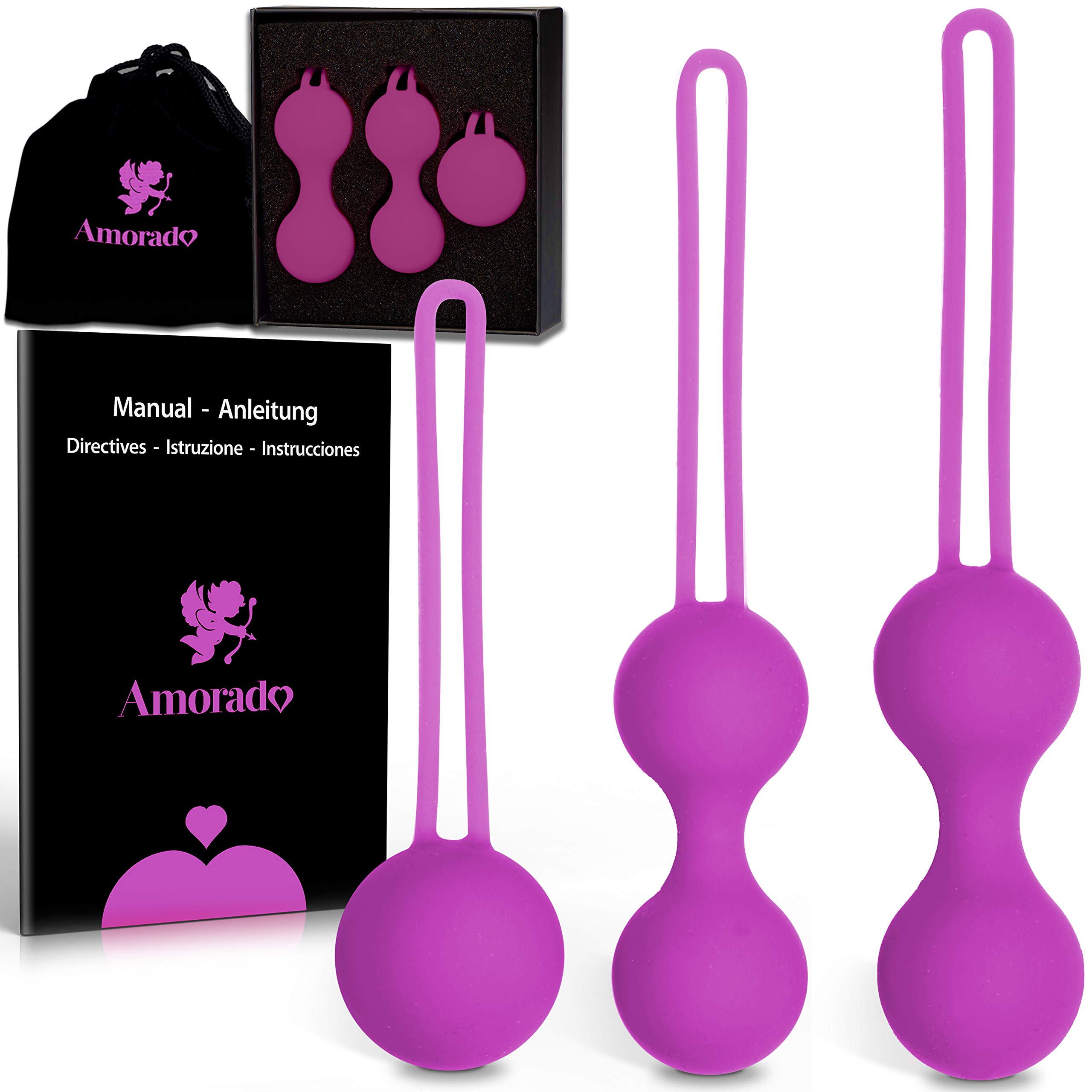 Kegel Exercise Weights for Women - The Perfect Set for Pelvic Floor Training and Bladder Control – for Beginners and Advanced - Including Storage Box & Velvet Bag