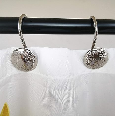 Amazon Com Brushed Nickel Shower Curtain Rings Heavy Duty