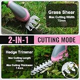 WORKPRO 2 in 1 Cordless Hedge Trimmer and Grass Shear 3.6V 2000mAh view 2