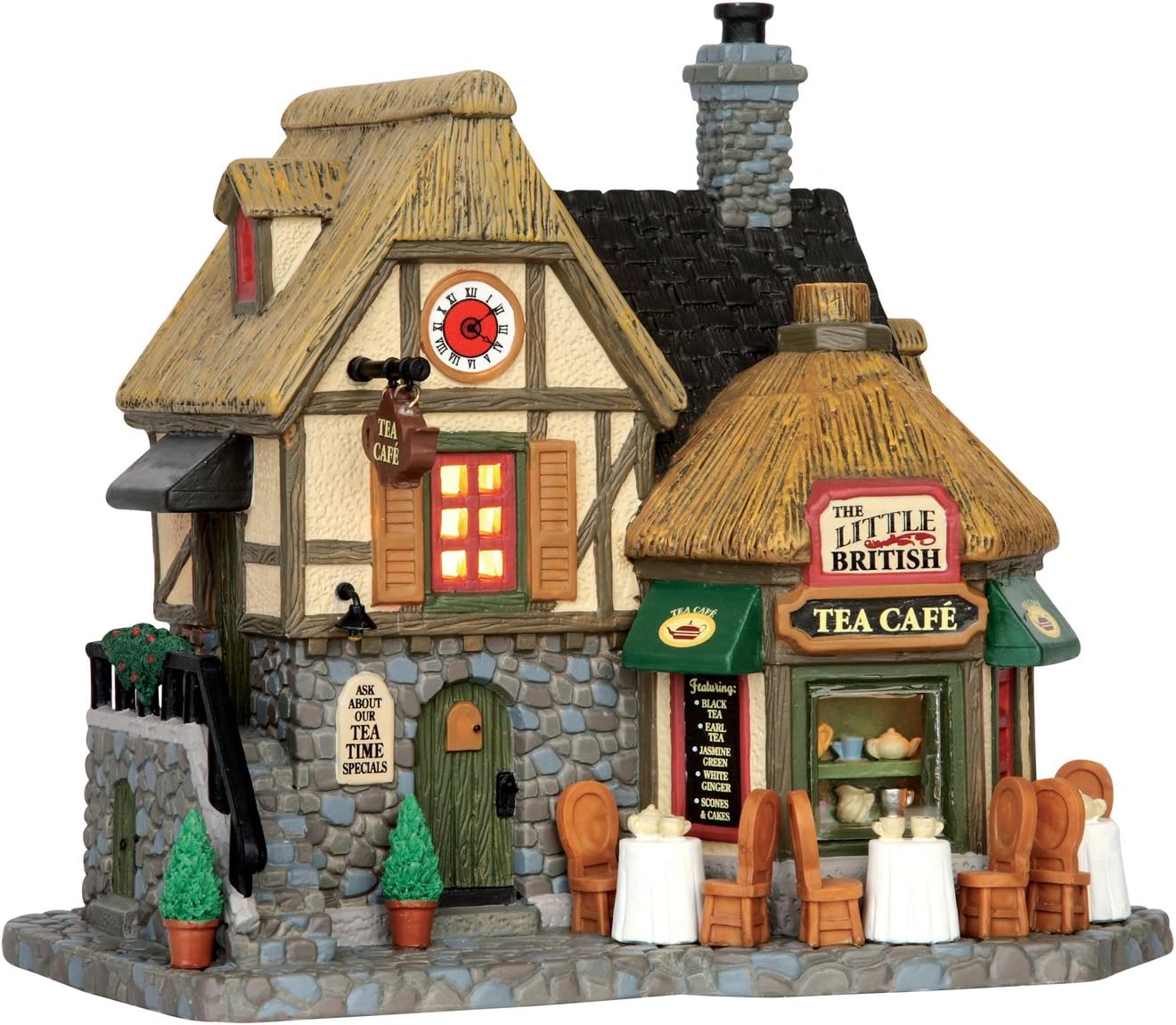 The Little British Tea Cafe Lemax Christmas Village Amazon Co
