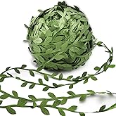 Hecaty 269ft Leaf Ribbon, Artificial Vines Leaf String Trim Ribbon - for Baby Shower, Jungle Wild Botanical Greenery, Spring Wedding & Home Party Decorations, Balloon Garland, Wreaths & DIY Craft